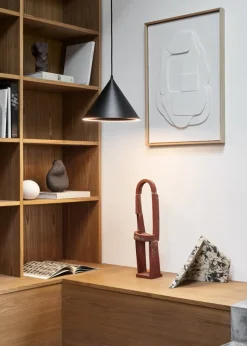 Woud Annular pendellampa, liten, svart