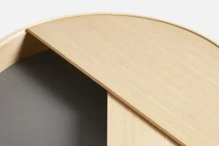 Woud Arc soffbord 89 cm, vitpigmenterad ek