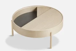 Woud Arc soffbord 89 cm, vitpigmenterad ask