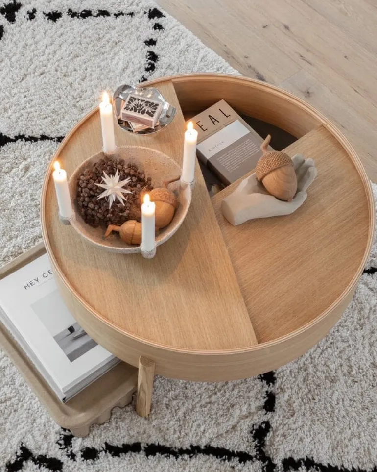 Woud Arc soffbord, oljad ek