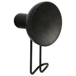 Woud Around klädhängare, stor, svartmålad ek - svart metall