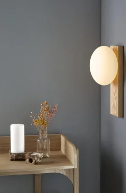 Woud Dew bords- och vägglampa, vitbetsad ek