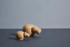 Woud Hibo flodhästfigur, mini, ek