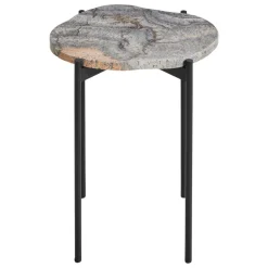 Woud La Terra sidobord, S, grå melange travertin - svart