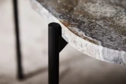 Woud La Terra sidobord, S, grå melange travertin - svart