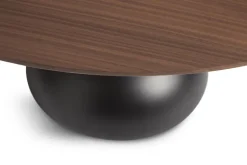 Woud Ludo matbord, 130 cm, svart - mattlackad valnöt