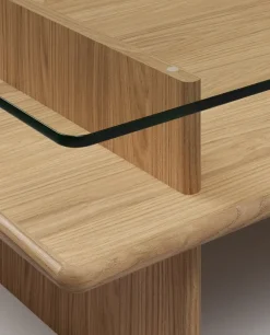 Woud Parallel soffbord, 60 x 120 cm, vitlackad ek