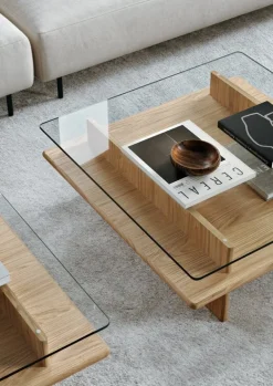 Woud Parallel soffbord, 90 x 90 cm, vitlackad ek