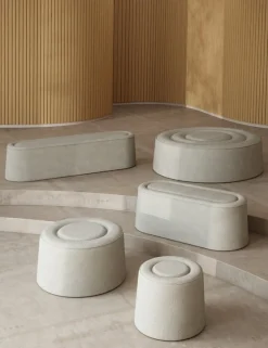 Woud Praline sittpuff/fotpall, 78 cm, Alpine 01 Natural