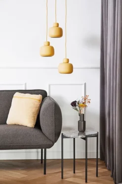 Woud Stone pendellampa, liten, gul