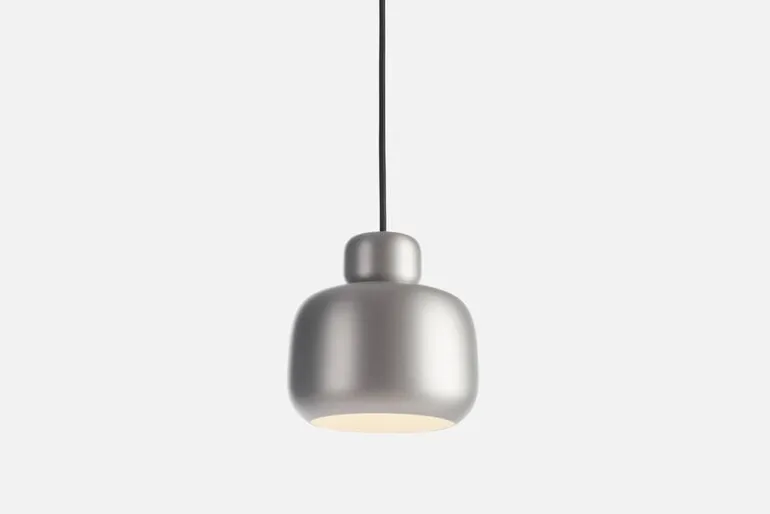 Woud Stone pendellampa, liten, satin