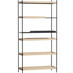 Woud Tray hög hylla, 1+4 ek - 1 svart