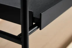 Woud Tray låg hylla, 1 svart - 2 ek