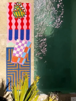 ZigZagZurich Beach 1 XL handduk, 100 x 180 cm, flerfärgad