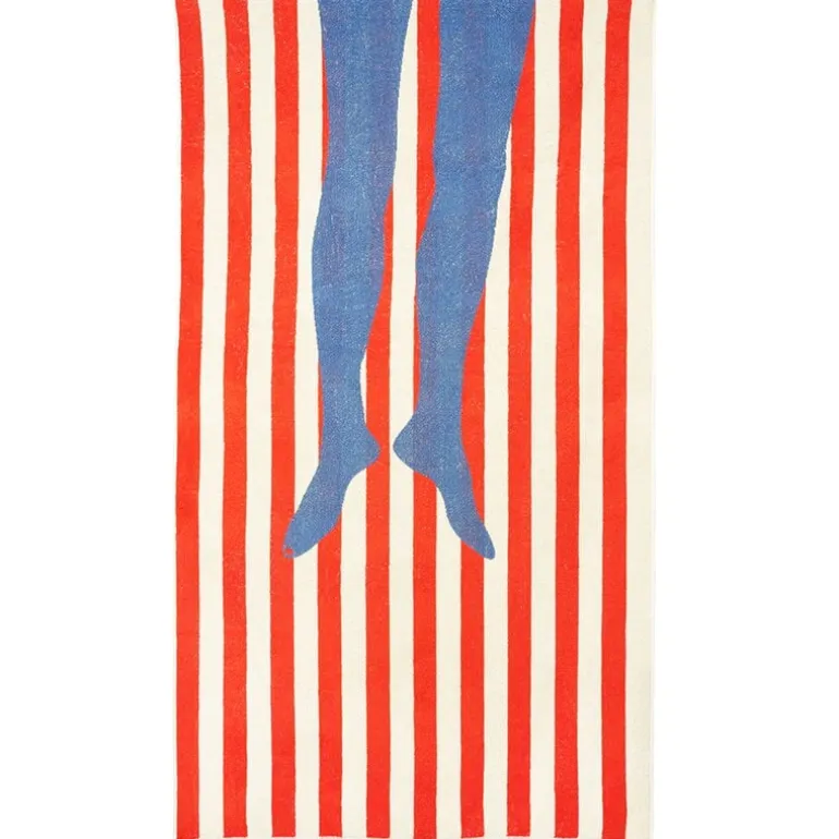 ZigZagZurich Legs XL handduk, 100 x 180 cm, flerfärgad