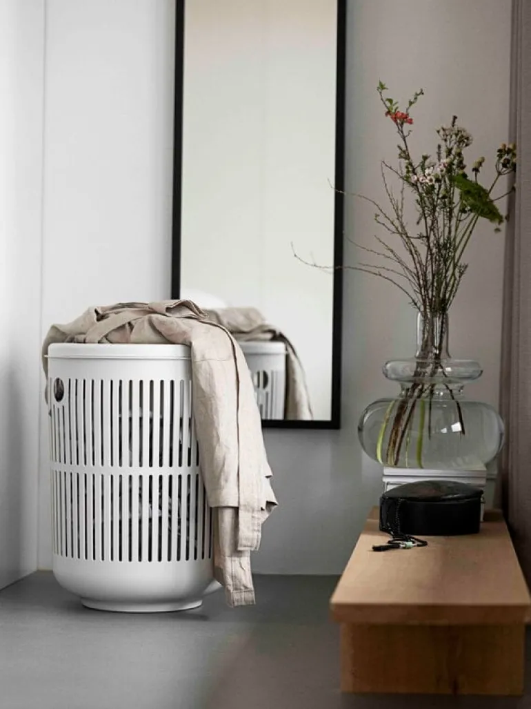 Zone Denmark Ume tvättkorg, 54 cm, vit